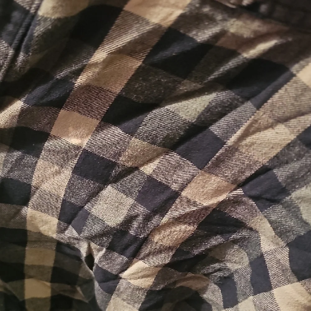Urban Pipeline Black/Grey/Cream Button Up Flannel Size XXLarge